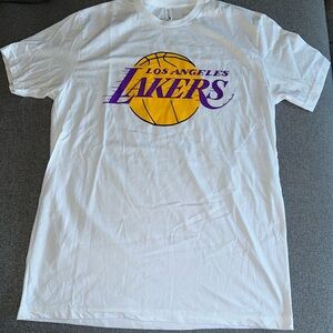 Lakers white cotton T shirt size XL